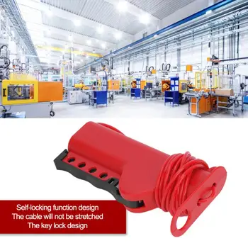 

safety lock Adjustable Nylon Cable Lockout Irregular Industrial Equipment Safety Lock Device 1.6m / 5.2ft anti theft lock