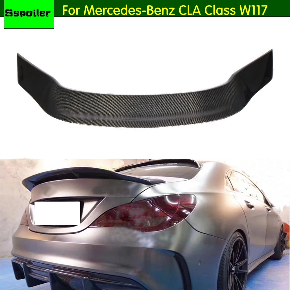 CLA класс углеродного волокна задний спойлер багажник крылья для Mercedes Benz CLA45 W117 C117 CLA 200 250 260 седан 2013