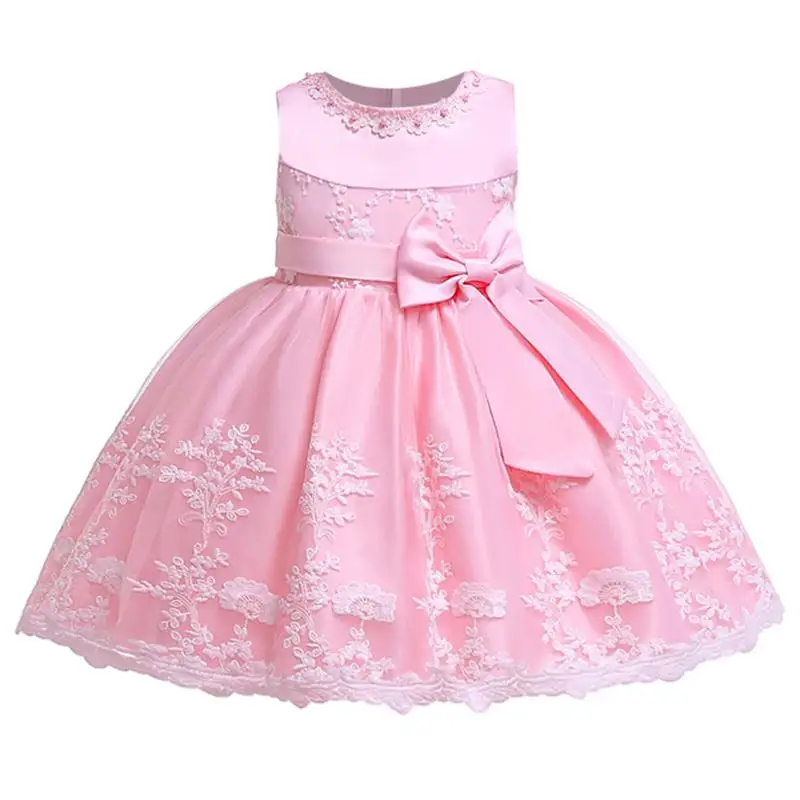 Pink Г. Платье для новорожденных девочек рождественские детские платья для девочек, платье принцессы для первого дня рождения vestidos Infantil, 3, 9, 24 месяца - Цвет: Pink