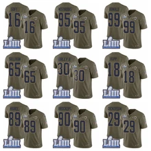 Los Angeles Jared Goff Todd Gurley Robert Woods Rams Olive Super Bowl LIII Bound Salute to Service jersey