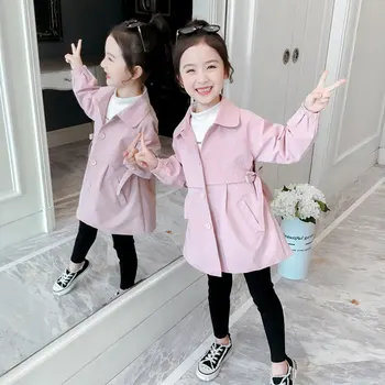 

Fashion Girls Coat Children Solid Color Jackets For 4 6 7 8 9 10 11 12 13 Yrs Spring Autumn Kids Clothes Girl Clothing Outwear