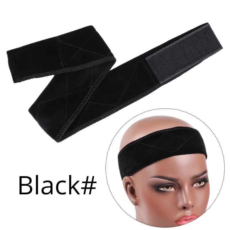 2Pcs/Lot Wig Grip Bands Flexible Velvet Scarf Head Hair Band Wig Band with  Adjustable Fastern Wigs Accessories Beige Brown Black - AliExpress
