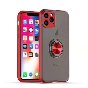 

Luxury Shockproof PC Silicone Phone Case For iphone 11 Pro Max X XR XS 7 8 6 6s Plus Full Cover Car Magnetic Ring Stand Cases