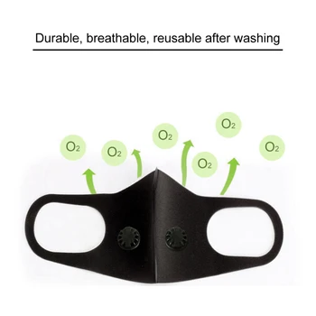 

1pcs In Stock Masque À Double Valve Anti Dust Mouth Masks PM2.5 Face Mask Respirator Breathable Double Valve Mask wholesale
