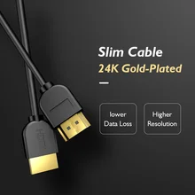 PCER HDMI Cable Ultra Slim Gold-Plated 4K 3840*2160P Resolution Cable HDMI 1.5M 3M 5M Hdmi Cord Ultra HD 3D Image