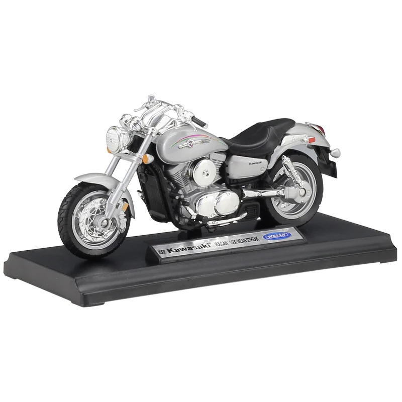 

Welly 1/18 1:18 Scale 2002 Kawasaki Vulcan 1500 Mean streak Motorcycles Motorbikes Diecast Display ModelsToy For Boys Kids
