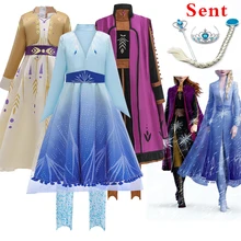 Лидер продаж принцессы Frozens 2 Анна «Холодное сердце» Aisha/вечерние платье для девочек Год Вечерние Танцы Анна «Холодное сердце» Aisha/ролевые платье принцессы
