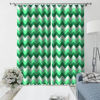

Custom any size photo green waves curtains Bedroom living room windproof thickening blackout fabric