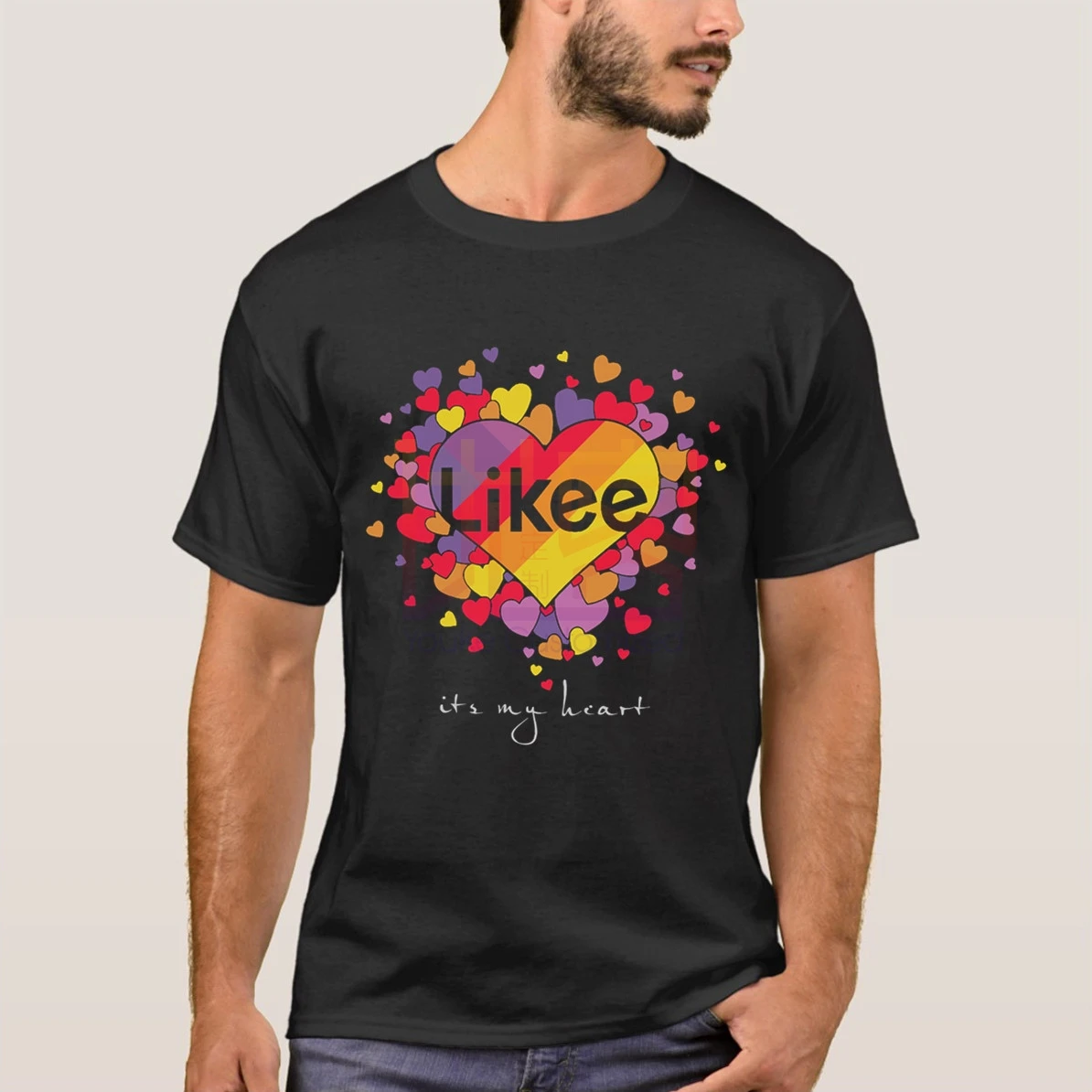 

Likee It's My Heart T-Shirt Clothes Popular T-Shirt Crewneck 100% Cotton Tees Amazing Short Sleeve Unique For Men Tops
