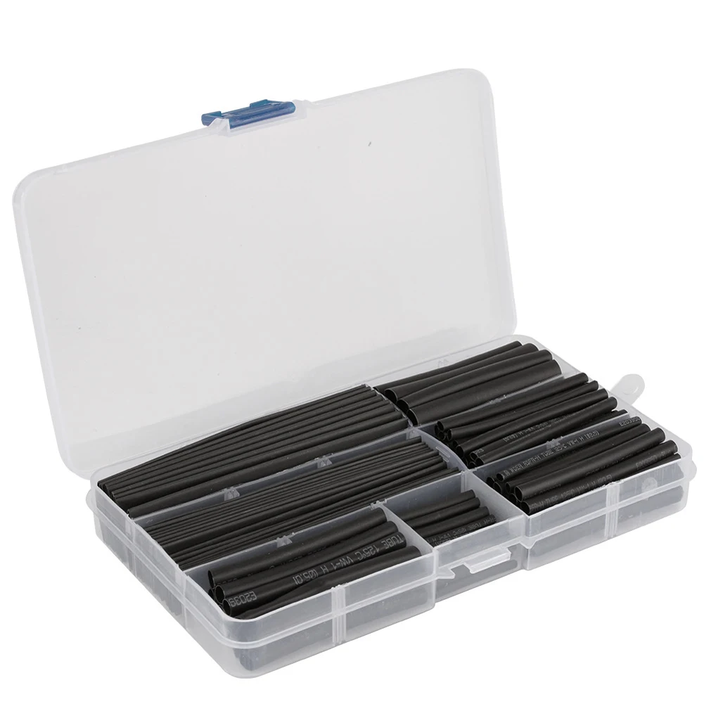 

150 Pcs Black Heat Shrink Wire Cable Tube Sleeve Wrap Heatshrink Tubing Set SEP99