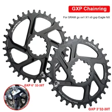 

Bike MTB Mountain Bike Single Speed 3mm 6mm 32T/34T/36T/38T Offset Crown Bicycle Chainring For Sram 11/12S NX XX XO GX GXP11