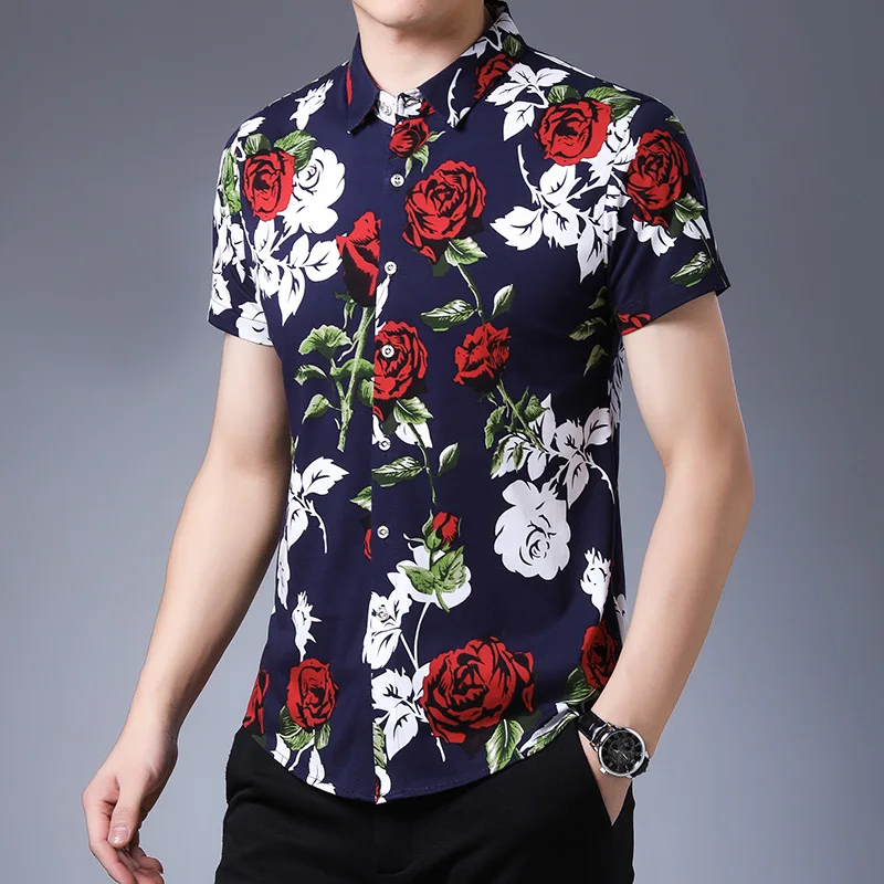 Mytheresa Homme Vêtements Chemises Manches courtes Chemise en coton à fleurs 