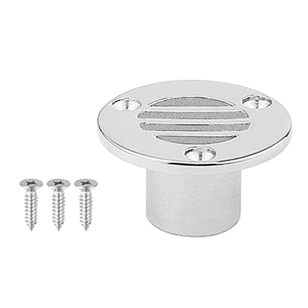 Deck Floor Drain Scupper - Marine Grade Stainless Steel - for Boat & Fishing Ship - 7/8 inch, Easy to Install Deck Floor Drain Scupper - Marine Grade Stainless Steel - for Boat & Fishing Ship - 7/8 inch, Easy to Install