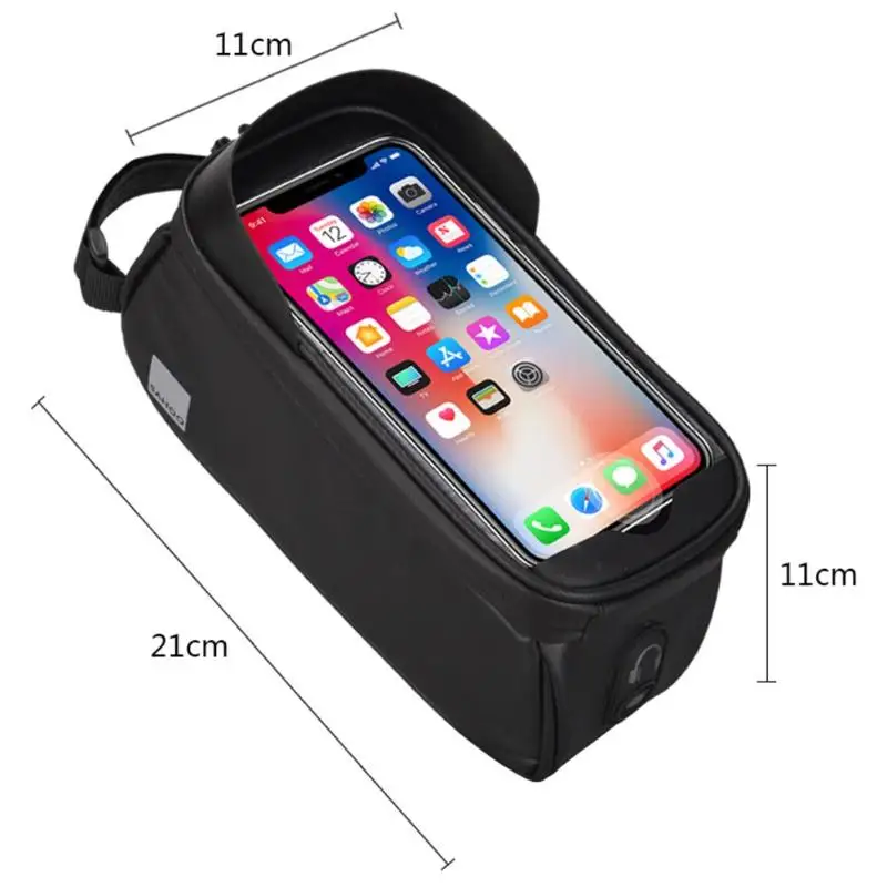 SAHOO Bicycle Bags Front Frame 0.8L MTB Bike Bag Cycling Accessories Waterproof Screen Touch Top Tube Phone Bag