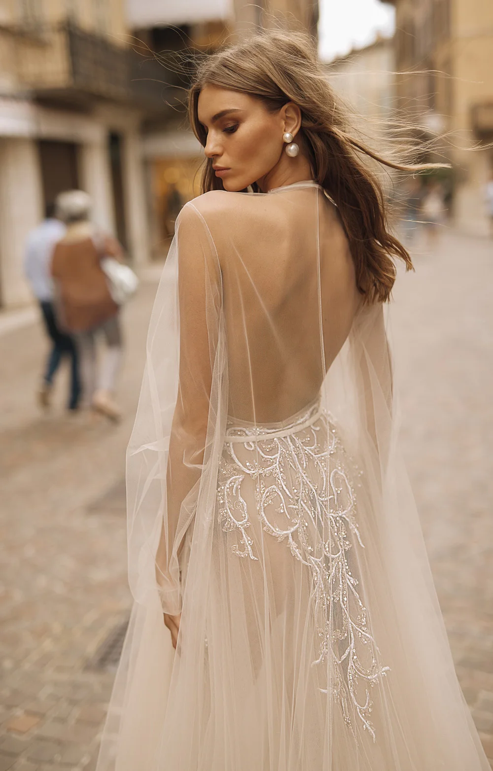 SSYFashion, новинка, длинное вечернее платье, сексуальное, Холтер, глубокий v-образный вырез, открытая спина, Кружевная аппликация, бисероплетение, пляжные платья, официальные платья с шалью