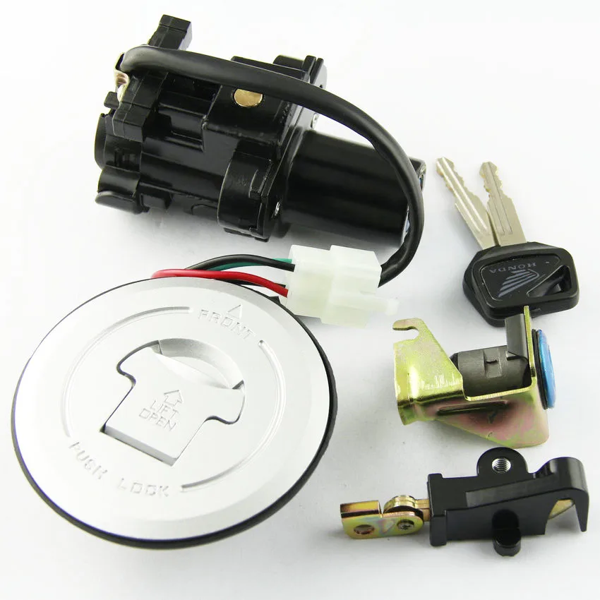 Motorcycle Ignition Switch Fuel Gas Tank Cap Cover Seat Lock Key Set Kit For Honda 35010-MCB-610 XLV650 XL650 Transalp 35010MCB