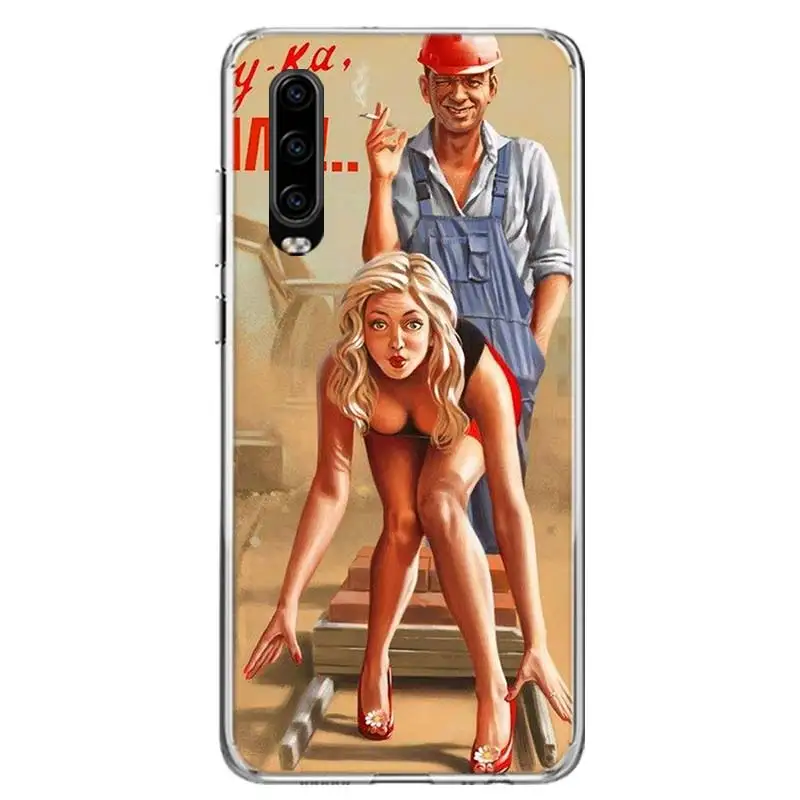 WW2 сексуальный Pin up Girl Vintege чехол для телефона Huawei P40 P30 P20 Mate 30 20 10 Pro P10 Lite P Smart Z + 2019