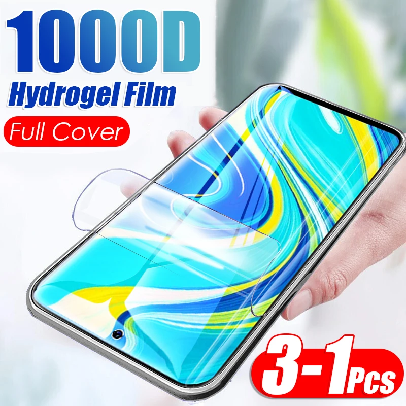 3 шт 1000D гидрогель мягкая пленка не стекло для Xiaomi Redmi Note 8 9 Pro Max 8T 7 защитная экрана