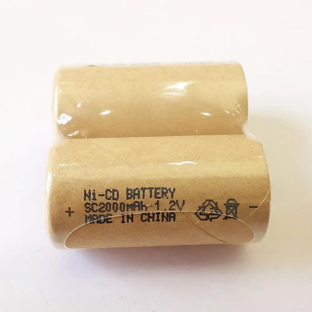Реальная емкость nicd 2 шт Ni CD SC2000mAh с вкладками Высокая мощность Sub C 10C 1 V