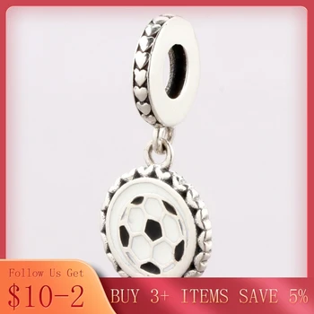 

CODEDOG Football Charms Beads Fit Original Bracelet 100% Real 925 Sterling Silver Pendant DIY Jewelry Making For Women CMS207