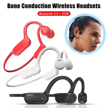 

6D High Fidelity Bluetooth 5.0 Bone Conduction Headsets Wireless Sports Earphones Handsfree Headsets Support Drop Shipping
