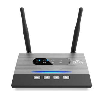 

3 in 1 262ft/ 80m Long Range bluetooth 5.0 Transmitter Receiver Wireless Music Audio Adapter 3.5mm AUX Support NFC/ Optical