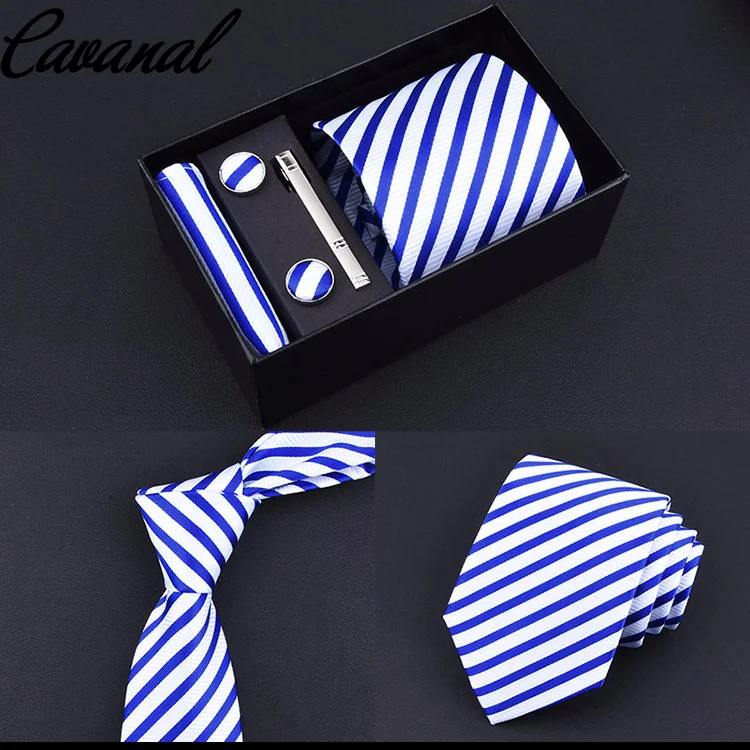 Роскошные ЖАККАРДОВЫЕ мужские галстуки в полоску, синие тканые галстуки, набор из 5 предметов, деловой Свадебный черный галстук для жениха, 8 см