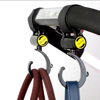 

Baby Hanger Baby Bag Stroller Hooks 2pcs Pram Rotate 360 Degree Cart Hook Accessories
