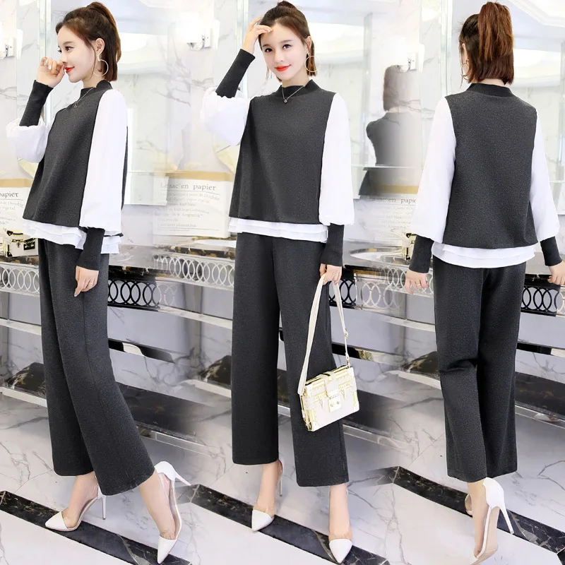 

2018 Spring Fashionable Set Elegant Elegant Korean-style Slim Fit Solid Color Trend Suit Skirt Two-Piece Set