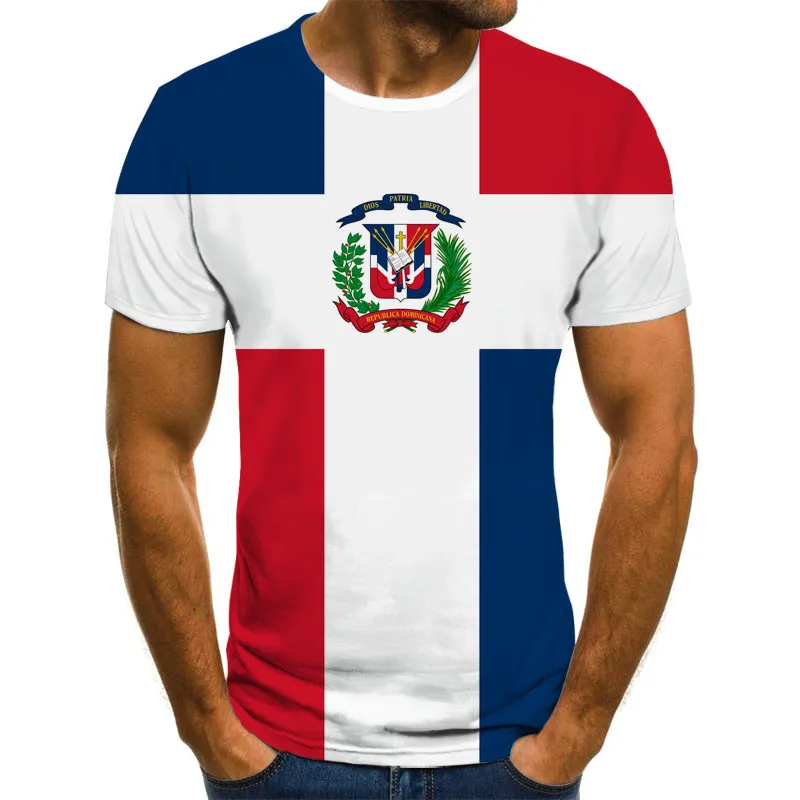 

3D Print Men's T-Shirt Summer Spanish Flag Jersey Men's Shirt Sweden Letter Men's T-Shirt Breathable Street Casual Wear