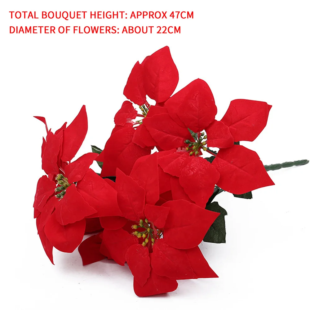 Украшение для дома романтическая жизнь красный искусственный пуансетия