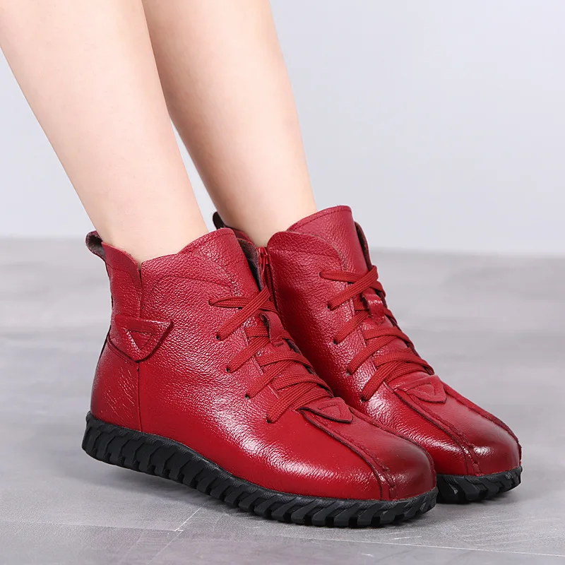 Upupper/модные ботинки из натуральной кожи женские ботильоны для женщин зимние