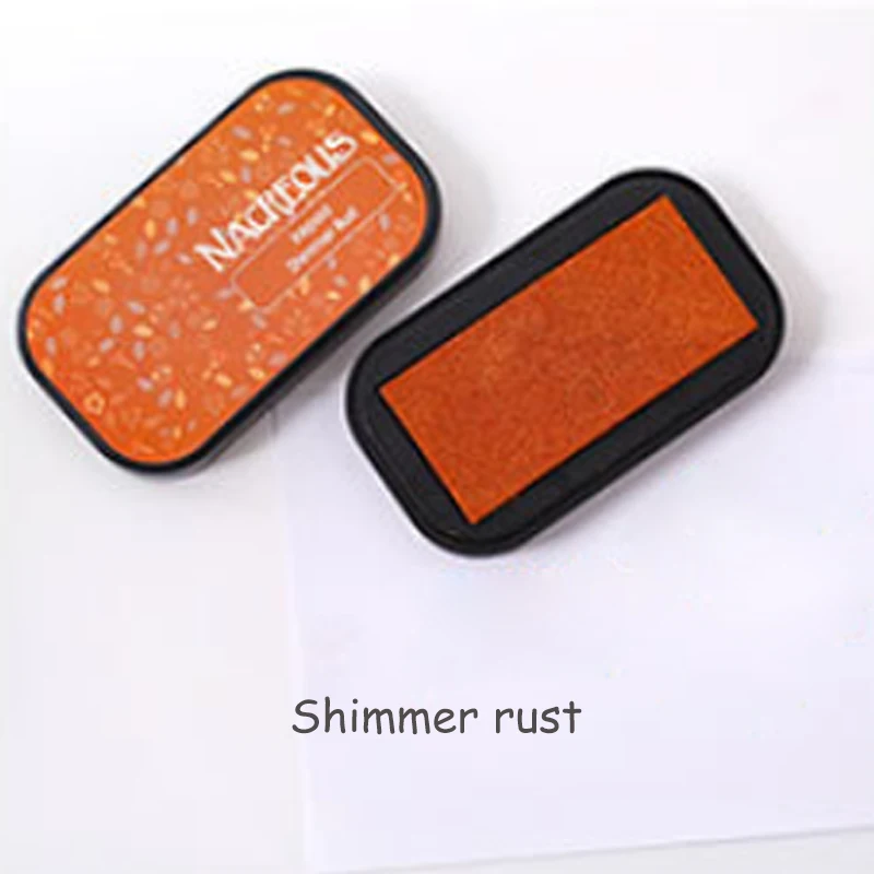 Shimmer rust Старинные ремесла 12 цветов многофункциональные офисные аксессуары чернильный коврик хороший подарок нетоксичный DIY штамп для скрапбукинга уплотнения украшения - Цвет: Shimmer rust