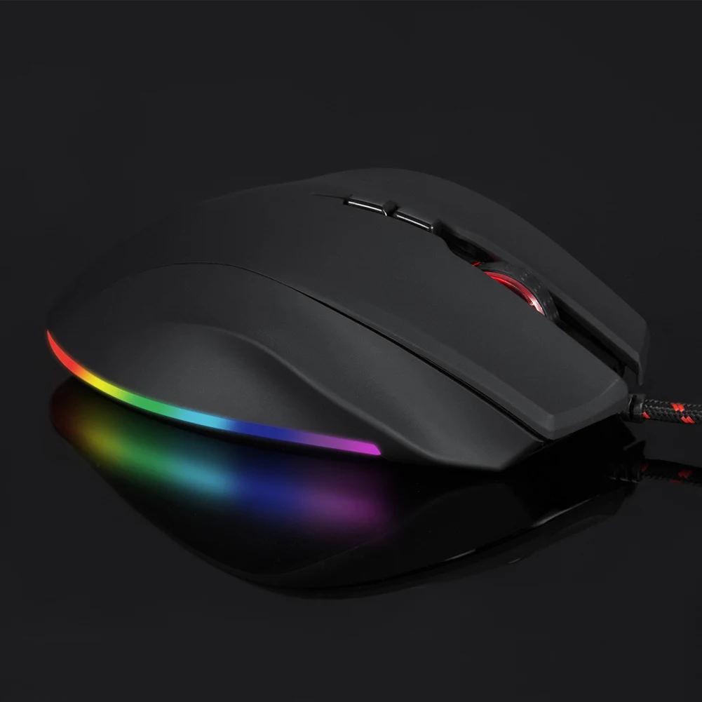 Профессиональная игровая Проводная usb-мышь 5000 dpi оптическая мышь RGB с подсветкой для ПК ноутбука LHB99
