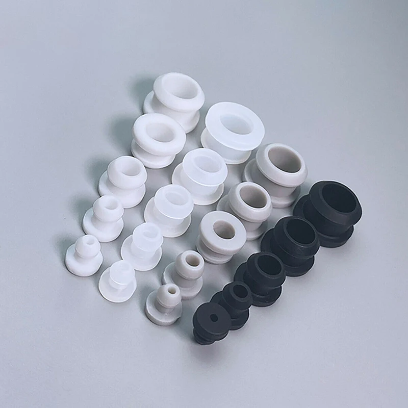 Silicone Rubber Snap-on Hole Plug Blanking End Caps Seal Stopper 10pcs 2.5mm to 50.6mm silicone rubber plugs rubber end cap