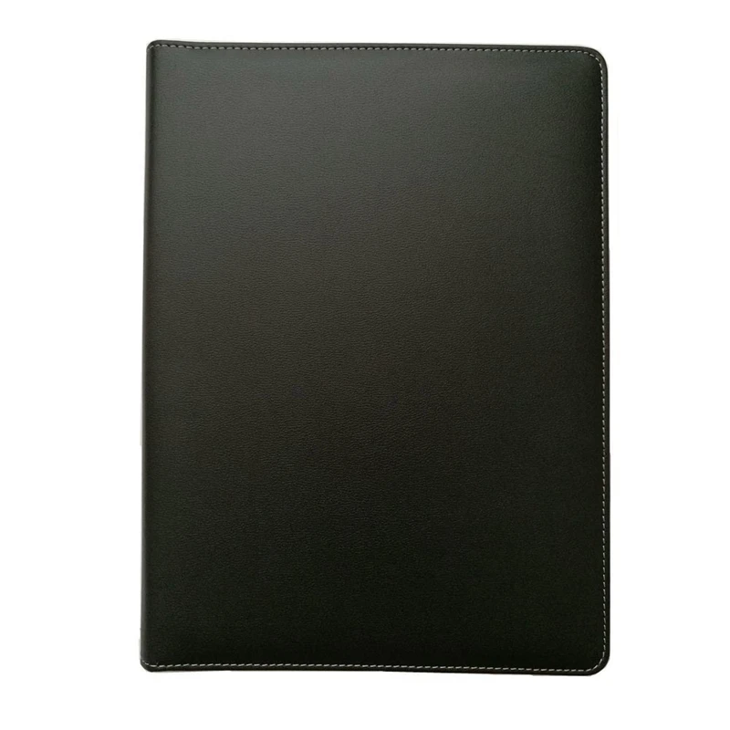 A4 Leather Office Portfolio Organizer Business Padfolio with Solar Calculator and Notebook for Businessman or Interview