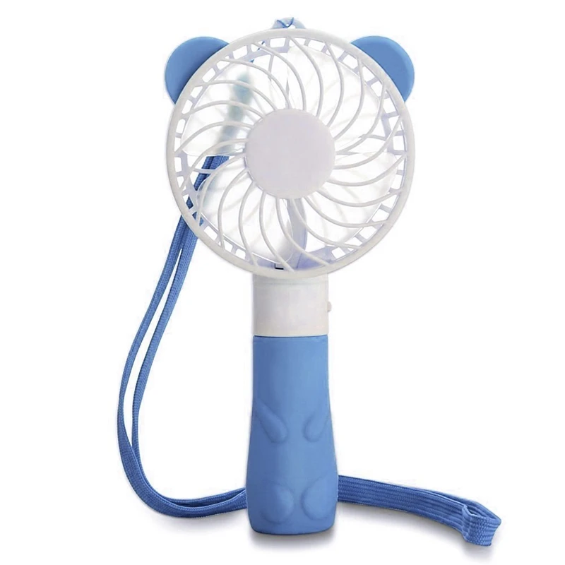 

Portable Handheld Fan, Cute Bear Mini USB Rechargeable Personal Electric Desk Fan For Office, 4 Blades, 1 Switch, 2 Speeds Adjus