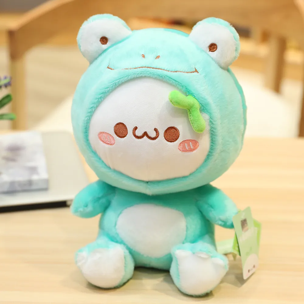 frog 25-55 см Kawaii футболка с забавным мультипликационным принтом «Животные игрушка мягкие милые Косплей Shiba «Лисья Секретная служба»(Inu собака, коала "лягушка" Пингвин игрушки куклы подарок на день рождения для девочек для маленьких детей мягкая подушка - Цвет: frog