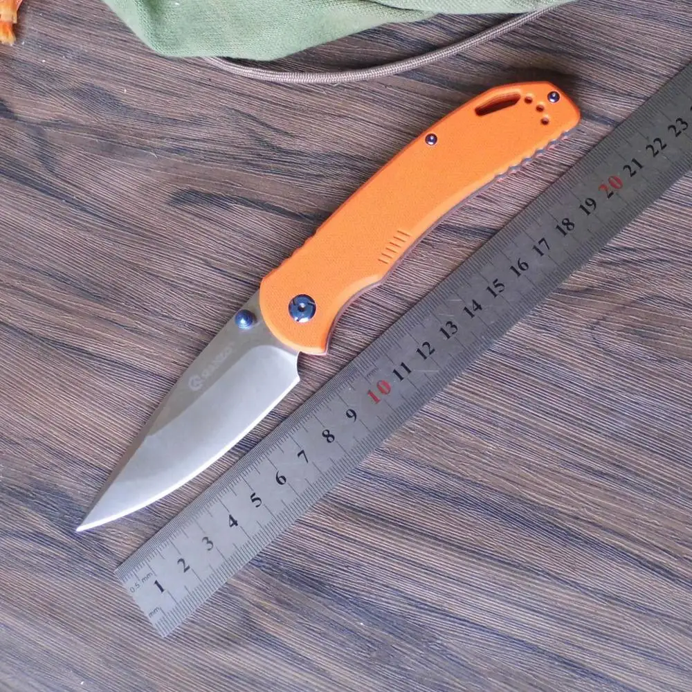 58-60HRC Ganzo G7531 440C G10 или ручка из углеродного волокна складной нож для выживания походный инструмент карманный нож тактический edc Открытый инструмент - Цвет: Оранжевый