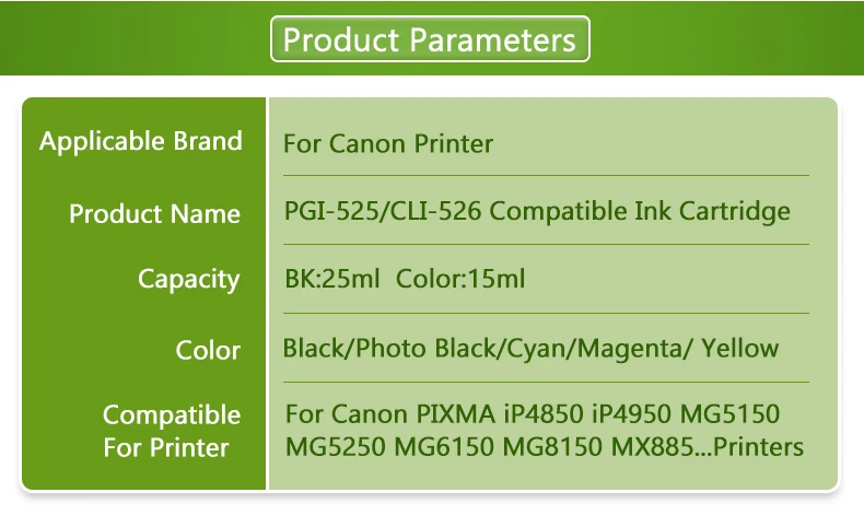 Plavetink 2 комплекта PGI525 CLI526XL принтера чернильный картридж для Canon PGI 525 CLI 526 XL совместимый для Canon PGI-525 CLI-526XL PIXMA IX6550 MG5150 MG5250 MG5350 MG6150 принтер с чипом