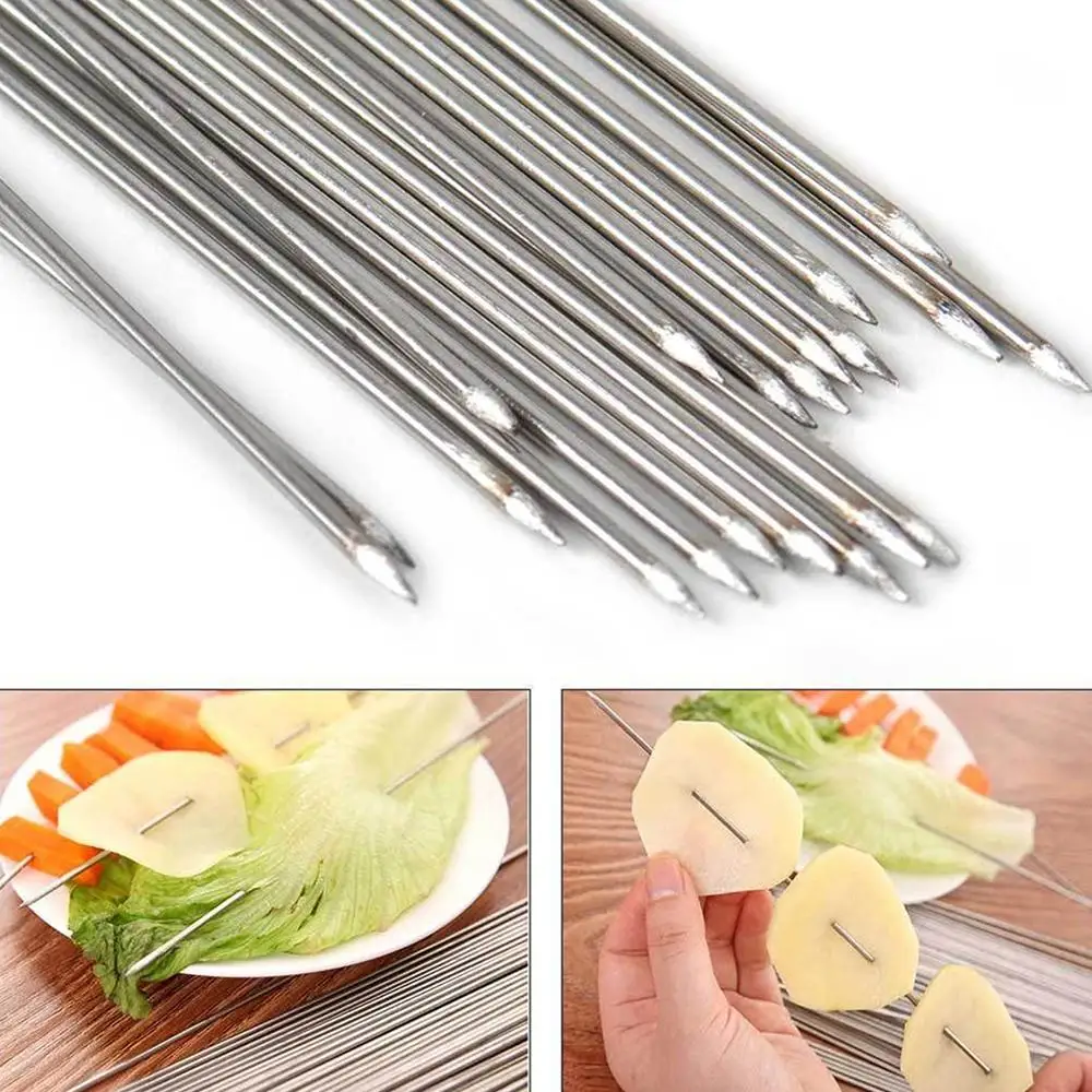 5 шт. грубая железная дрель палочка для барбекю Шпажки круглая игла Kabob