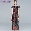 TESSCARA Women Luxury Embroidery Pencil Dress Festa High Quality Long Elegant Party Robe Femme Vintage Designer Floral Vestidos ► Photo 2/6