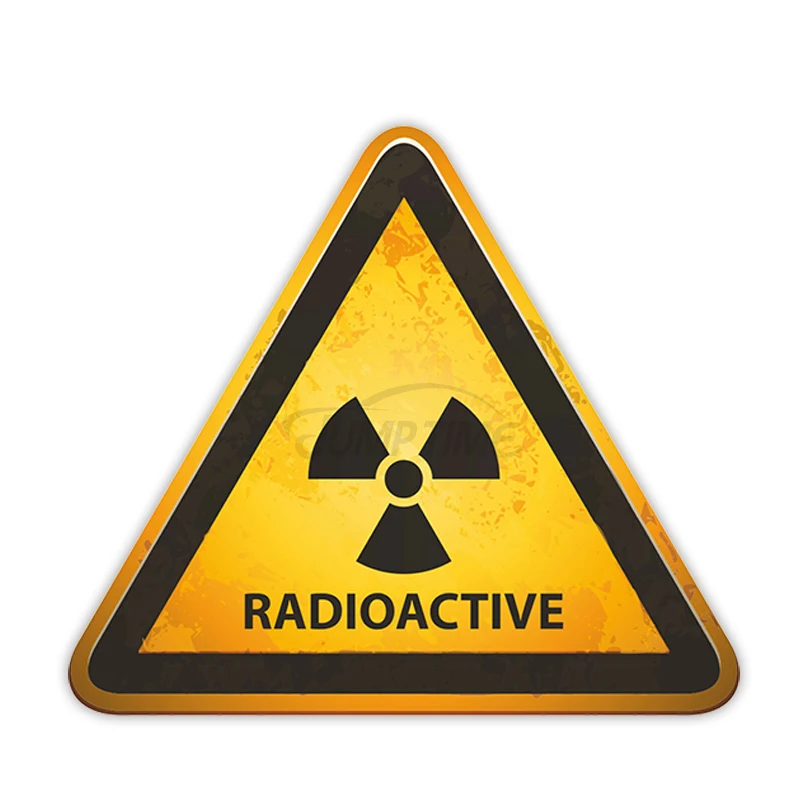 

Personality Radioactive Warning Science Car Sticker Vinyl Waterproof Car Window Accessories Decorative Art Pattern PVC13cm X13cm