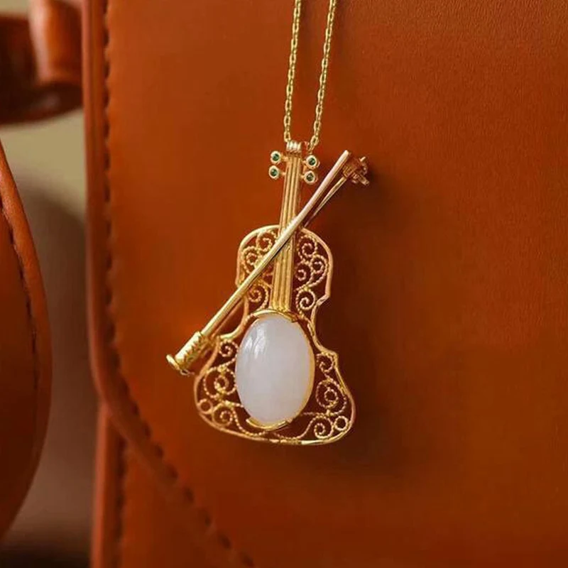 Violin Necklace with chain - Anhänger Violine