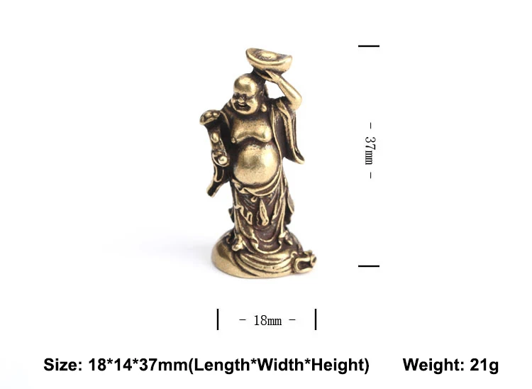 Copper Maitreya Buddha Miniatures Figurines  (10)