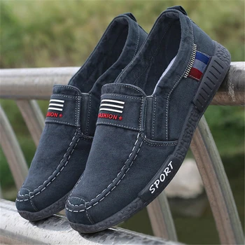 

Denim Men Shoes New Canvas Shoes Loafers Comfortable Casual Sneakers Men Trend Shoes Male Shoes Chaussure Homme Plus Size 45 46
