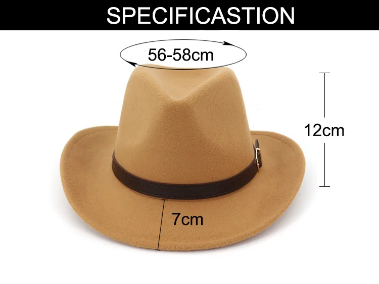 ZLD Новая мода для мужчин fedoras Женская мода джаз шляпа лето весна черная Шерстяная Смесь Кепка Уличная Повседневная ковбойская шляпа