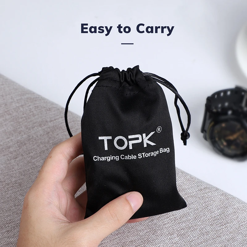 TOPK сумка для хранения power Bank чехол usb кабеля USB зарядное устройство телефона
