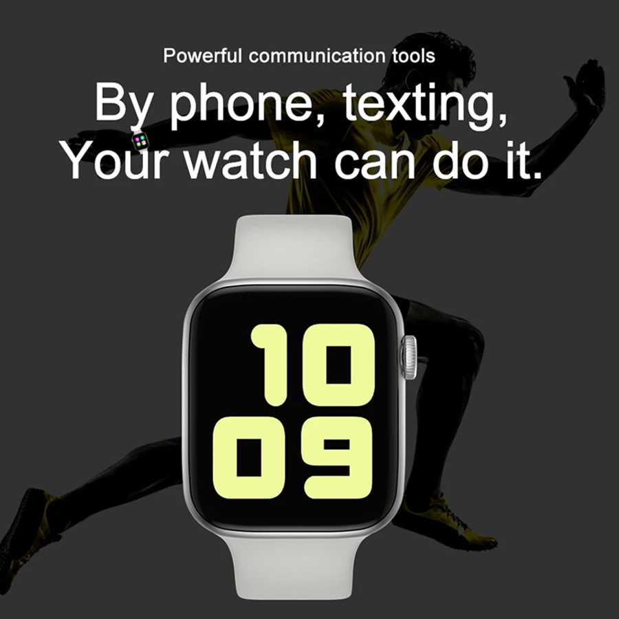 SCOMAS IWO 8 Plus Smart Uhr 1,54  Touchscreen Herz Rate Blutdruck Monitor Bluetooh Anruf Für iOS Android 44mm Smartwatch