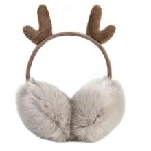 Осенние и зимние новые рождественские наушники, милые бархатные теплые ветрозащитные наушники с изображением рога, регулируемые наушники, теплые наушники. w